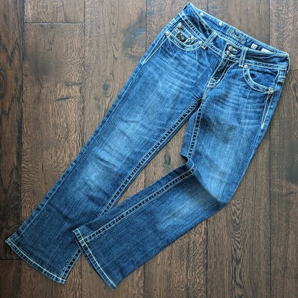Mid-Rise Boot Cut Jeans - Picture 1 of 3
